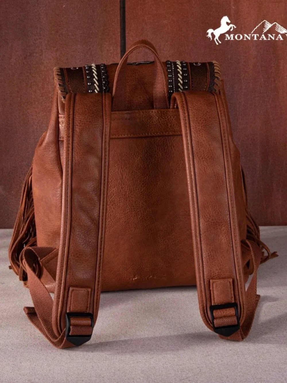 Montana West Floral Embroidered Collection Backpack - Brown